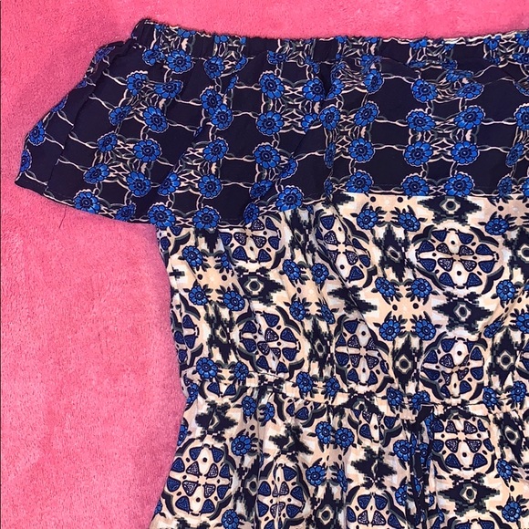 Nordstrom Zoe & Rose Blue Strapless Romper Small - Picture 5 of 8